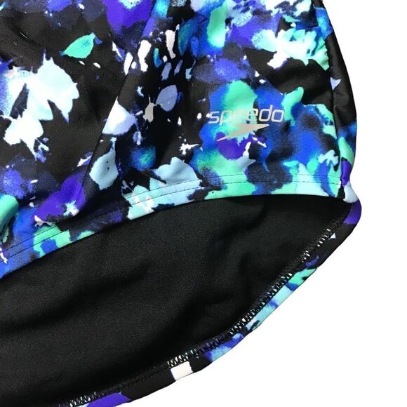 Speedo Blue Floral Halter Bathing Suit - Picture 6 of 10